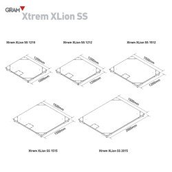 GRAM XTREM LION-S-M AISI-316 IP68 Plataforma inoxidable dimensiones