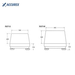 ACCUREX RXT 15/30/60Kg Báscula semi industrial de Gram dimensiones