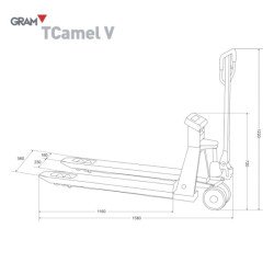 GRAM TCamel V/VP Carretilla pesadora muy económica dimensiones