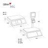 GRAM M4-15/15P/30/30P/30PN Balanza comercial con impresora dimensiones