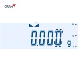 GRAM RTI-160g 0,0001g Balanza precisión formulación detalle lcd