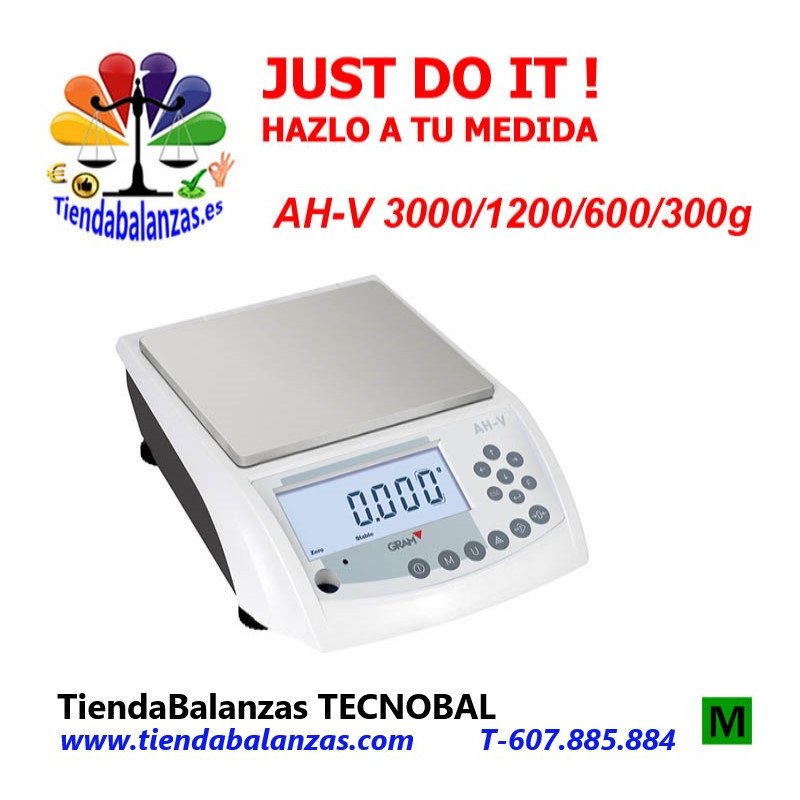 GRAM AH-V-300/600/1200/3000g 0,005/0,01/0,02/0,05g Laboratorio portada