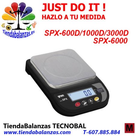 GRAM SPX-600D/1000D/3000D/6000 600/1000/3000/6000g 0,1/1g portada