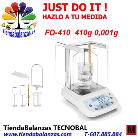 GRAM FD-410 410g 0,001g Balanza densidades de Gram portada