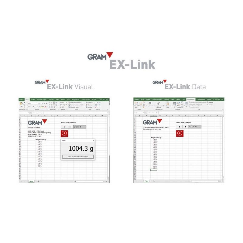 Software EX-Link para PC de Gram portada