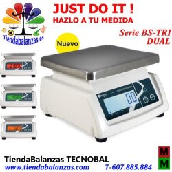 BS-TRI/BS-TRI DUAL 3/6/15Kg 230x190mm Balanza controlpeso Baxtran