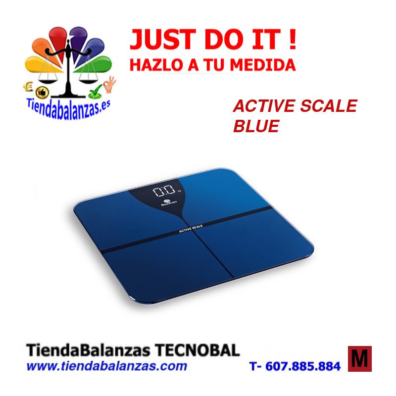 Active scale BLUE 180Kg 100g 302x302x26mm de Baxtran portada