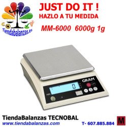 GRAM MM-6000 6.000g 1g Balanza límites de peso a pilas