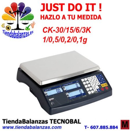 GRAM CK- 3/6/15/30Kg Balanza cuentapiezas económica portada