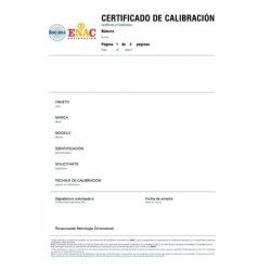 Certificado oficial masas ENAC pesas F de 5, 10 y 20 kg de Gram