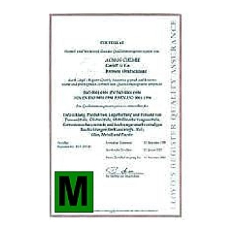 Certificado de verificación CE-M de 301 kg a 600 kg portada