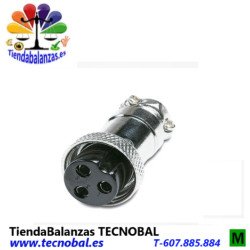 Conector hembra DIN3 RS-232 Z3 a impresora de GRAM portada
